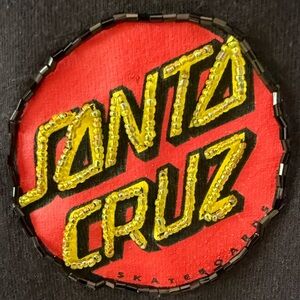 Hand beaded Santa Cruz Skateboards Hoodie